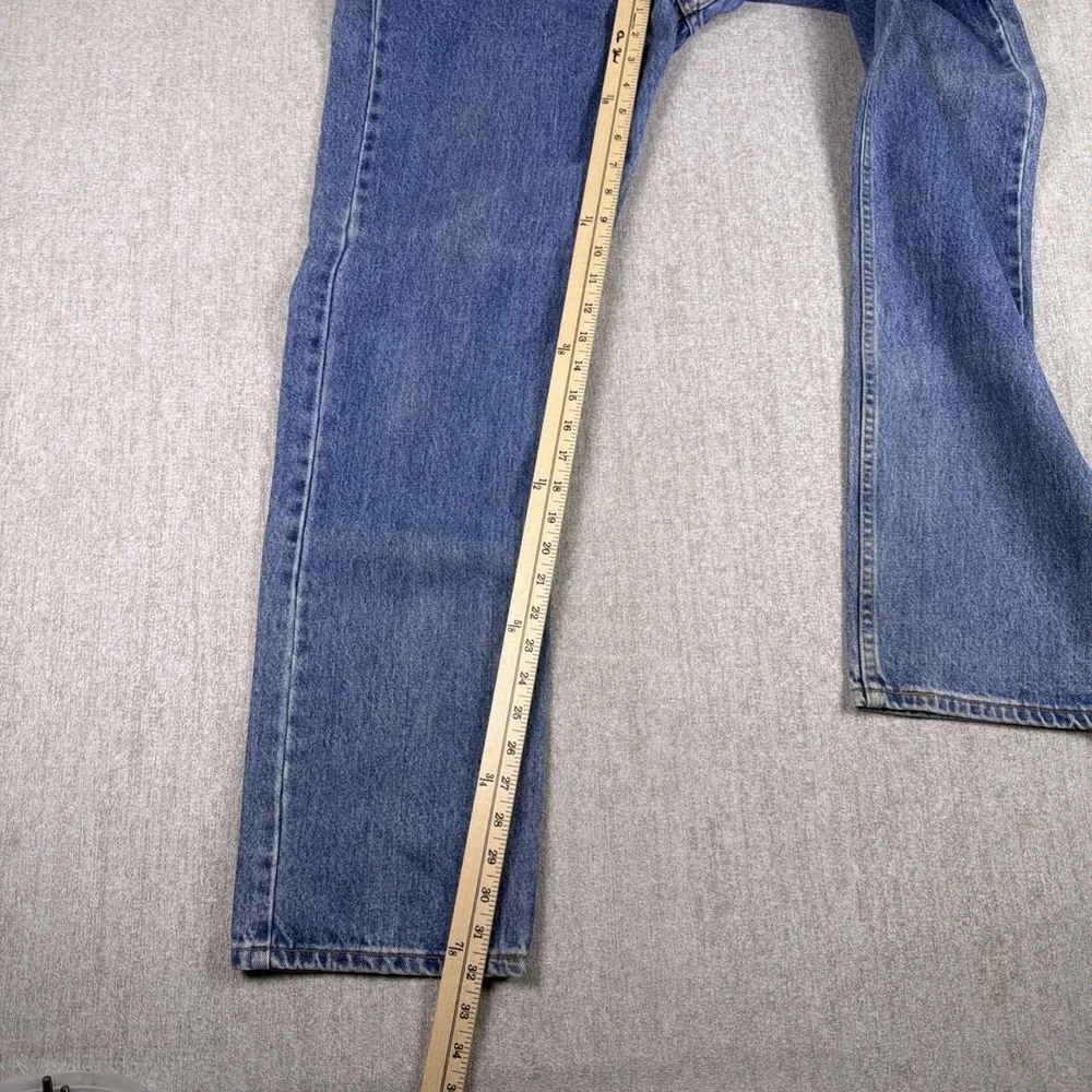 VTG‎ Levis Jeans Men 34 x 30 Straight Leg Medium Wash Red bat wing Made in USA
